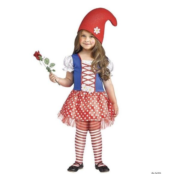 Girl's Gnome Costume 3T-4T Toddler Daisy Earthy‎ - Picture 1 of 5